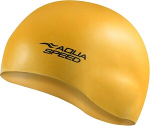 Фото - Надійна шапочка Aqua Speed MONO 9116 темно-жовта для басейну - Men box