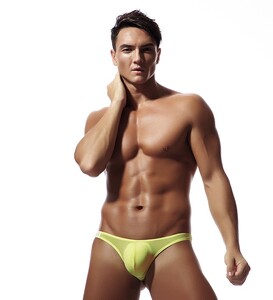 Фото - Чоловічі стрінги CIOKICX жовті яскраві з відвертим кроєм - Men box