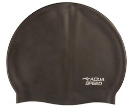 Фото - Чорна силіконова шапочка для плавання Aqua Speed MONO XL 3869 - Men box