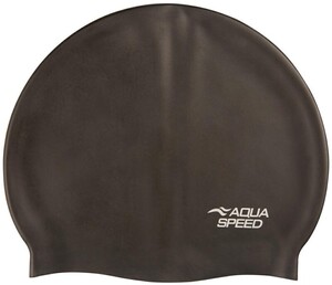 Фото - Чорна силіконова шапочка для плавання Aqua Speed MONO XL 3869 - Men box