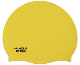 Фото - Жовта силіконова шапочка для плавців Aqua Speed RECO 9783 - Men box