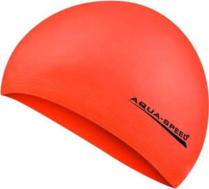 Фото - Неоновая оранжевая удобная шапочка Aqua Speed SOFT LATEX 5733 - Men box