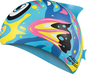 Фото - Яскрава дитяча шапочка для басейну Aqua Speed ZOO FISH 8688 з зображенням рибки - Men box
