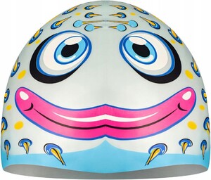 Фото - Зручна дитяча шапочка для басейну Aqua Speed ZOO FISH 8691 з зображенням рибки - Men box