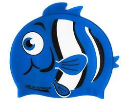 Фото - Яскрава дитяча шапочка для басейну Aqua Speed ZOO NEMO 5757 з принтом синьої рибки - Men box