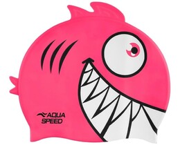 Фото - Комфортна дитяча шапочка Aqua Speed ZOO Pirana 9698 рожева - Men box