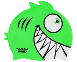 Фото - Силіконова дитяча шапочка Aqua Speed ZOO Pirana 9699 салатова - Men box