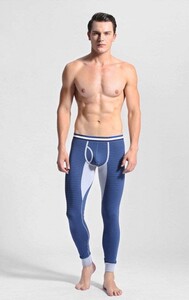 Фото - Мужские зимние подштанники Ciokicx в полоску синего цвета - Men box