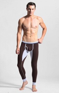 Фото - Зимние подштанники Ciokicx в полоску коричневого цвета - Men box