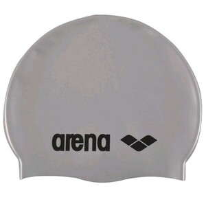 Фото - Елегантна дитяча шапочка Arena CLASSIC SILICONE JR срібляста - Men box