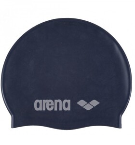 Фото - Зручна дитяча шапочка Arena CLASSIC SILICONE JR темно-синя - Men box
