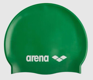 Фото - Зелена силіконова шапочка Arena Classic Silicone для плавання - Men box