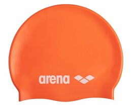 Фото - Помаранчева силіконова шапочка Arena Classic Silicone для басейну - Men box