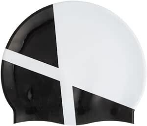 Фото - Яркая унисекс шапочка для бассейна Arena ICONS TEAM STRIPE CAP бело-черная - Men box