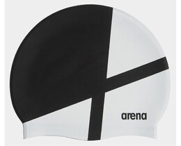 Фото - Практична унісекс шапочка для плавання Arena ICONS TEAM STRIPE CAP біло-чорна - Men box