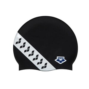 Фото - Стильная унисекс шапочка для плавания Arena ICONS TEAM STRIPE CAP черно-белая - Men box