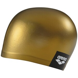 Фото - Золотиста силіконова шапочка Arena Logo Moulded Cap для плавання - Men box