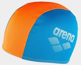 Фото - Яскрава дитяча шапочка Arena POLYESTER II JR блакитно-помаранчева - Men box