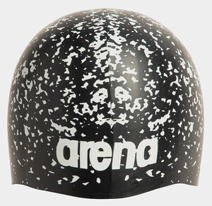 Фото - Унисекс силиконовая шапочка для бассейна Arena POOLISH MOULDED черно-белая - Men box
