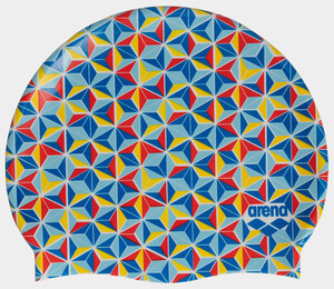 Фото - Комфортна силіконова дитяча шапочка Arena PRINT JR зелена - Men box