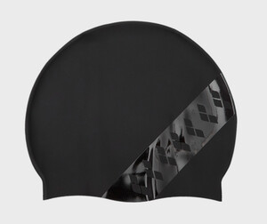 Фото - Зручна унісекс шапочка для басейну Arena TEAM STRIPE CAP чорна - Men box