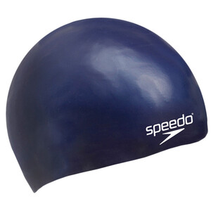 Фото - Стильна дитяча шапочка для басейну Speedo MOULDED SILIC CAP JU темно-синя - Men box