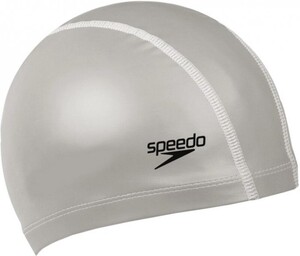 Фото - Стильная унисекс шапочка для плавания Speedo PACE CAP AU серебристая - Men box