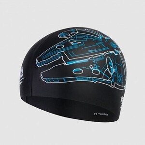 Фото - Силиконовая шапочка для плавания Speedo SLOGAN PRT CAP MILLENIUM FALCON черная - Men box
