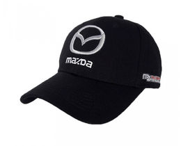 Фото - Чоловіча кепка Sport Line із бавовни чорна з лого Mazda - Men box
