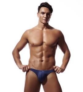 Фото - Чоловічі стрінги CIOKICX сині з заниженою посадкою та відкритою задньою частиною - Men box