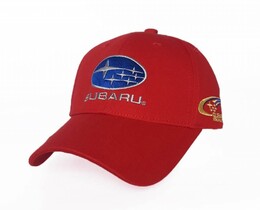 Фото - Автомобильная кепка от Sport Line красная с лого Subaru - Men box