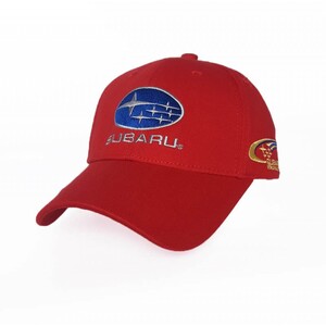 Фото - Автомобільна кепка від Sport Line червона з лого Subaru - Men box