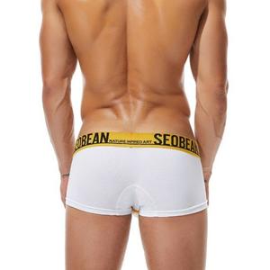 Фото - Белые мужские боксеры Seobean с яркой резинкой - Men box