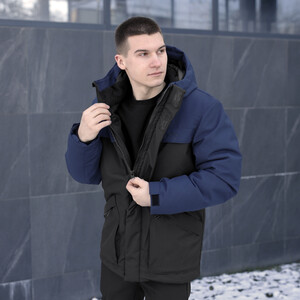 Фото - Зимова двоколірна парка для чоловіків від Pobedov Navy - Men box
