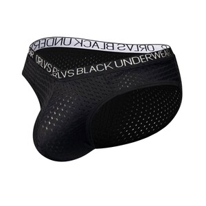 Фото - Однотонные трусы слипы от бренда ORLVS черного цвета - Men box
