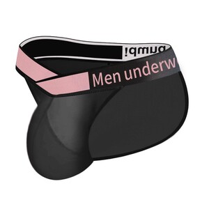 Фото - Прозрачные мужские трусы танга Pump черного цвета - Men box