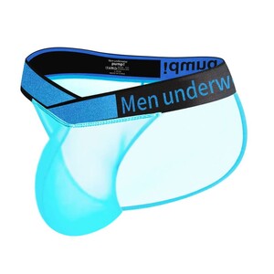 Фото - Прозрачные трусы для мужчин Pump бирюзового цвета - Men box