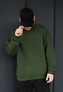 Фото - Оверсайз світшот зеленого кольору Staff green basic oversize - Men box
