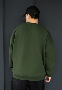 Фото - Оверсайз світшот зеленого кольору Staff green basic oversize - Men box