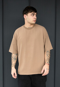 Фото - Коричнева оверсайз футболка Staff brown basic oversize - Men box