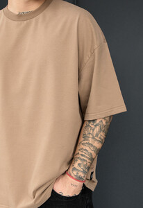 Фото - Коричнева оверсайз футболка Staff brown basic oversize - Men box