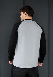 Фото - Молодіжний чорно-сірий лонгслів Staff logo gray & black - Men box