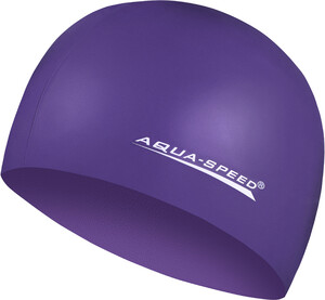 Фото - Эластичная шапочка Aqua Speed MEGA 100-09 фиолетового цвета - Men box