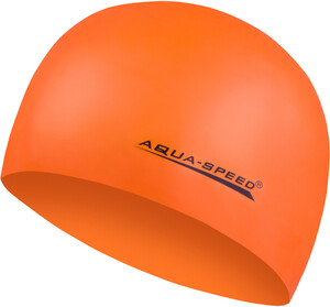 Фото - Силиконовая оранжевая шапочка для бассейна Aqua Speed MEGA 100-75 - Men box