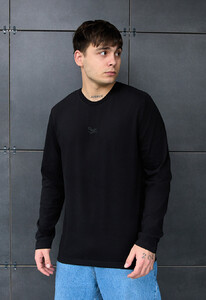Фото - Повседневный лонгслив черного цвета Staff black logo - Men box