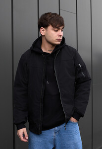 Фото - Універсальний бомбер чорного кольору Staff mafi black - Men box