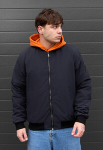 Фото - Однотонний чоловічий бомбер Staff sevi navy - Men box