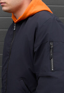 Фото - Однотонний чоловічий бомбер Staff sevi navy - Men box