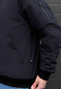 Фото - Однотонний чоловічий бомбер Staff sevi navy - Men box