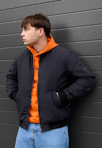 Фото - Однотонний чоловічий бомбер Staff sevi navy - Men box
